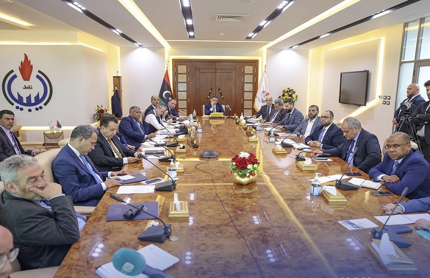 Libya's High Council of Energy Affairs meeting in Tripoli has approved the 2023-2027 NOC's plan, 3 April 2023.