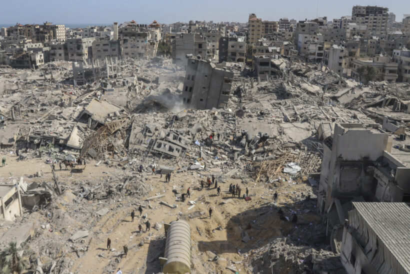 A scene of destruction that Israeli military had done in Gaza, ICC issued arrest warrants for Benjamin Netanyahu and Yoav Gallant for war crimes and crimes against humanity in Gaza.