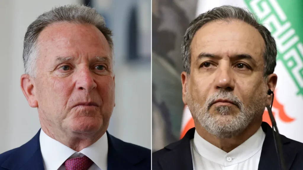 Iranian Foreign Minister Abbas Araghchi, R, and President Trump's Middle East Envoy Steve Witkoff. (internet photo)