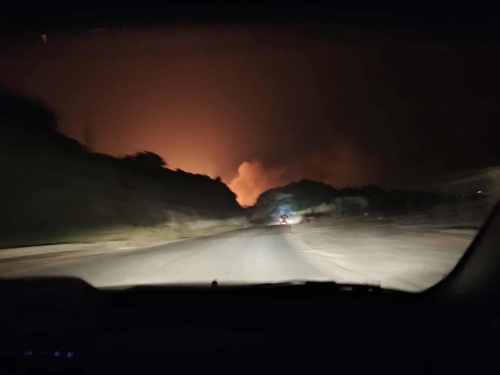 Wildfires have spread on the Green Mountain in eastern Libya on Saturday night, 24 May 2025. (Internet photo)