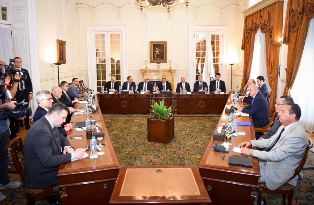 The Foreign Minister of Egypt, Algeria and Tunisia meeting in Cairo on Saturday to discuss latest developments in Tripoli and how to reactivate the political process in Libya, 31 May 2025. (Egyptian Foreign Ministry photo)